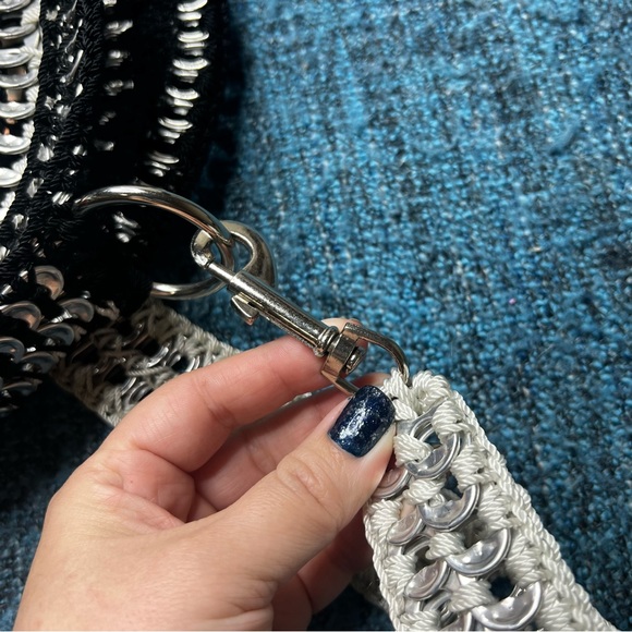 UpCycled Y2K Soda Can Pop Top Tab CD Crocheted Circular Round Bag Purse - Picture 8 of 12